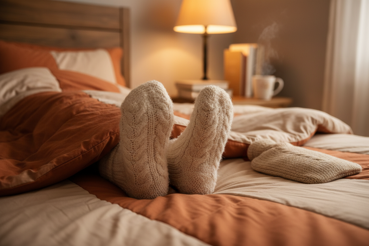 sleeping with warm feet women